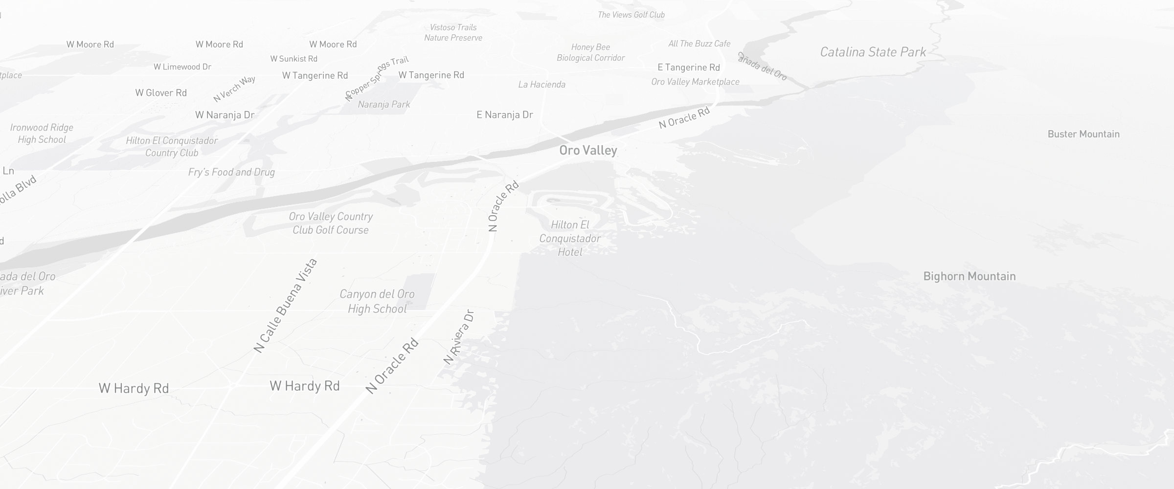 Neighborhood map of Oro Valley, AZ — the area served by Life Insurance Agents of Oro Valley Group